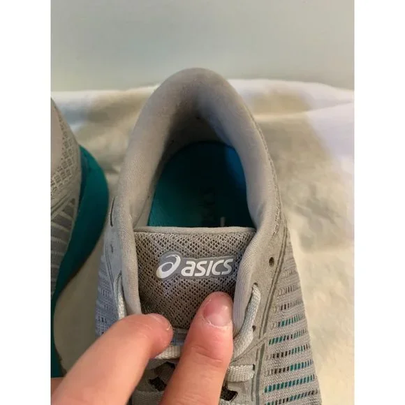 Asics Women's Dynaflyte 2 Womens Size 7.5 Running Shoe Gray Teal FlyteFoam - Picture 4 of 13